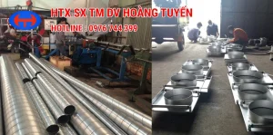 Gia công ống gió và phụ kiện tại xưởng